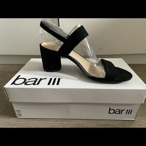 Brand New bar lll black heels, Size 6.5